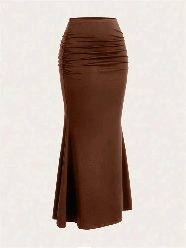 Ruched Maxi Skirt