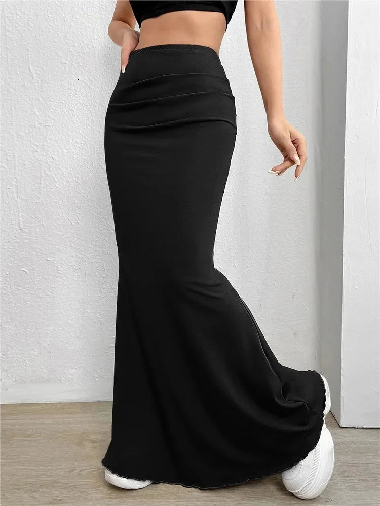 Ruched Maxi Skirt